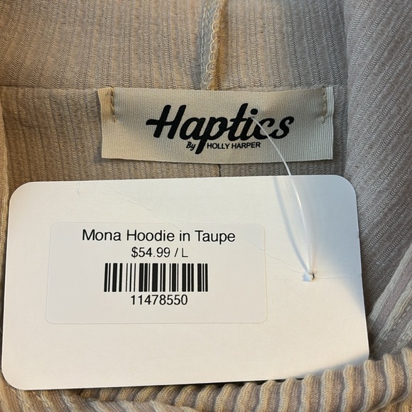 Haptics Mona Hoodie in Taupe - Picture 3 of 4
